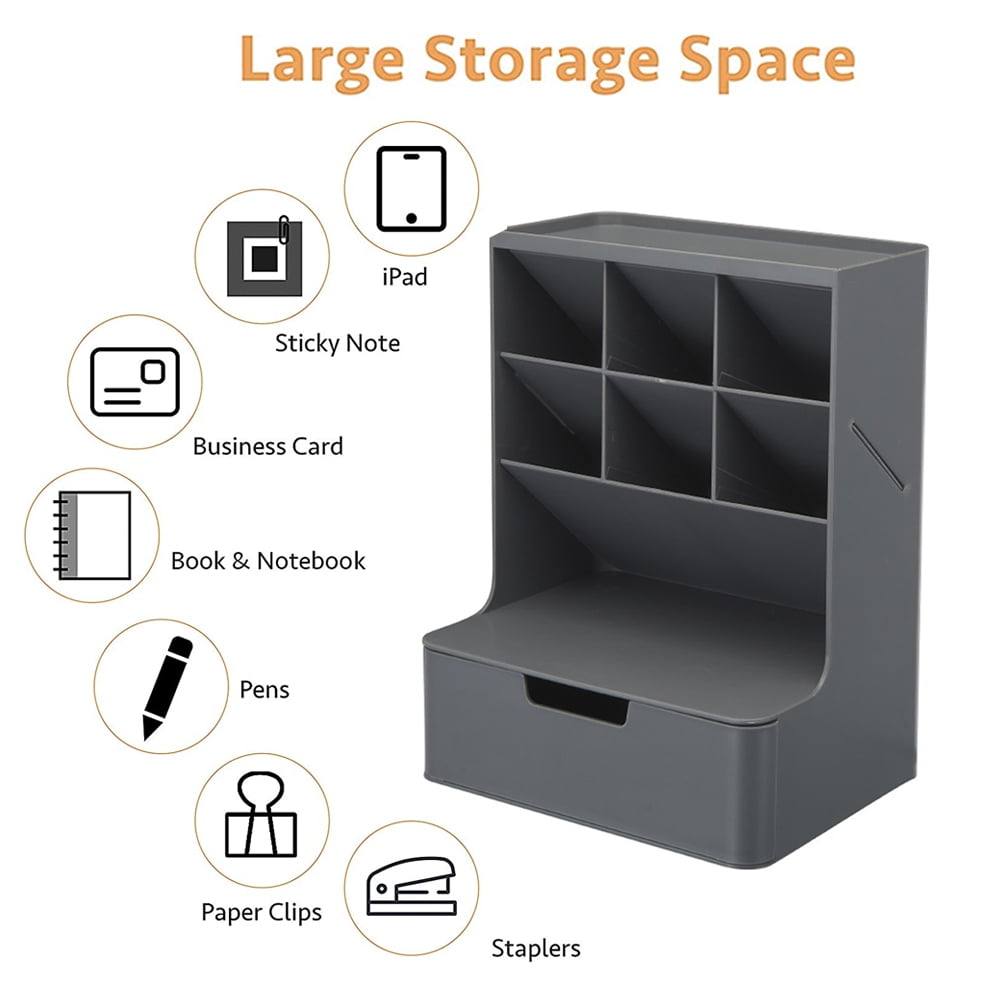 Multi-Functional Desk Organizer Pencil Holder Stationery, Large Marker Pen Organizer Storage