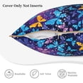 thumbnail image 3 of KLL Butterflies Of The Starry Sky Decorative Throw Pillow Covers Velvet Soft for Couch Sofa Bedroom Living Room Outdoor (No pillow core)- 18"x18", 3 of 5