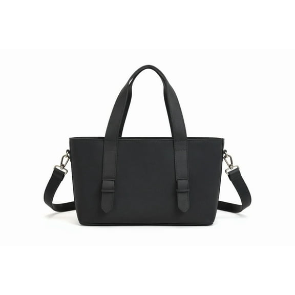 Large Capacity Multi-Pocket Tote Handbag – Black/Gray/Yellow/Purple – 36×42×13 cm