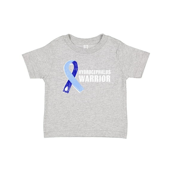 Inktastic Hydrocephalus Warrior with Light and Dark Blue Ribbon Boys or Girls Baby T-Shirt