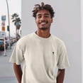 thumbnail image 3 of Dalix Astronaut Relaxed Heavy Cotton Short Sleeve Summer Tee Mens in Bone S Small, 3 of 5
