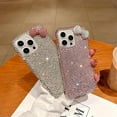 thumbnail image 6 of UMICASE for iPhone Case, Cute Glitter Rhinestone Bling Bow Suitable for Girls Fall-Arrest Shockproof Phone Case (Pink,iPhone 12 Pro Max), 6 of 6