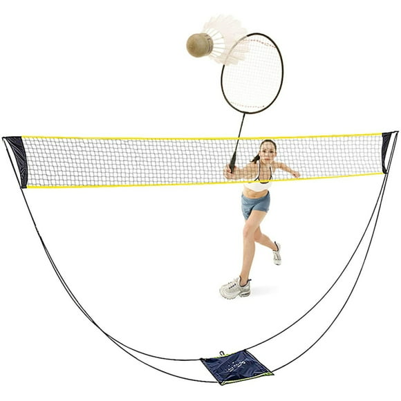 Portable Volleyball and Badminton Net Set with Stand and Carry Case