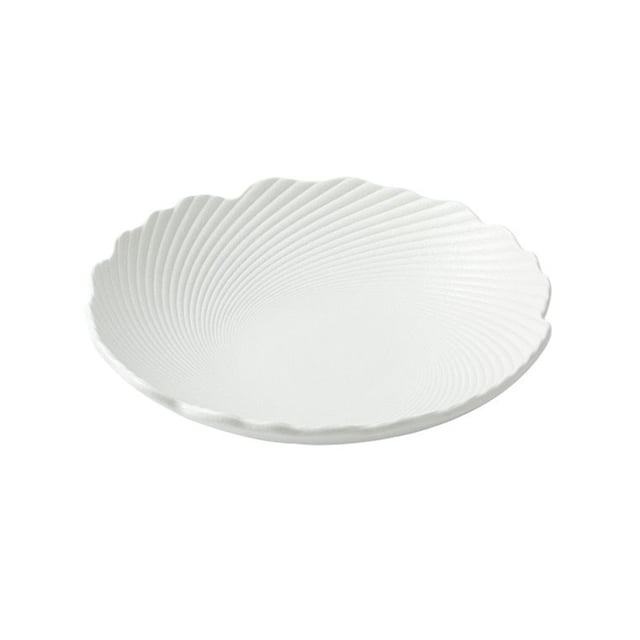 Household Ceramic Salad Plate Three-dimensional Relief Texture High-grade Tableware Creative Irregular Deep Plate