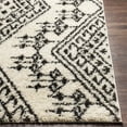 thumbnail image 2 of Surya Beni shag BSH-2311 31 x 87" Runner Fabric Rug in Black and Cream, 2 of 7