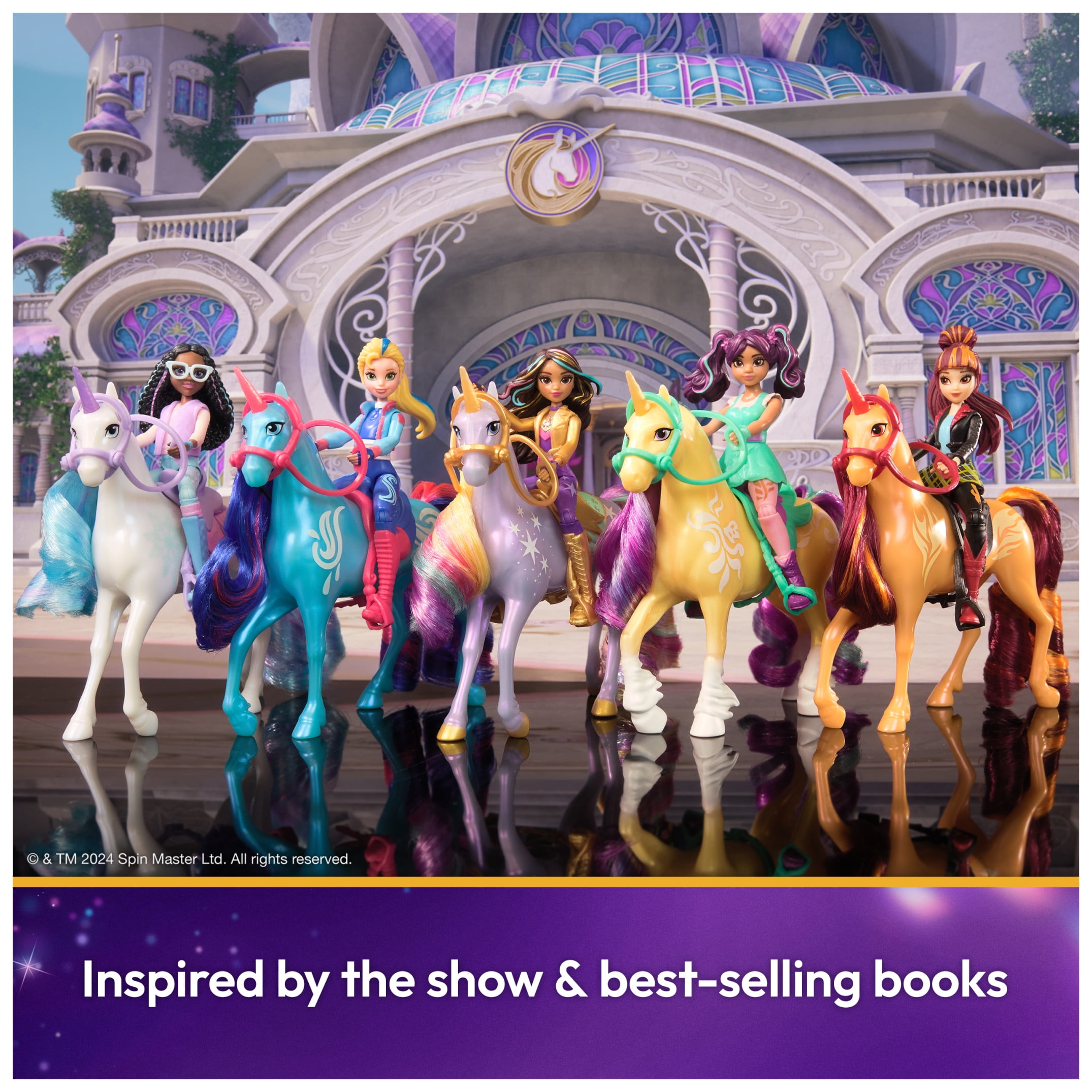 Unicorn Academy, Sophia & Wildstar with 2 Riding Accessories, Toys for Girls Ages 4+