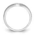 thumbnail image 2 of Solid 14k White Gold Diamond Wedding Band Ring Size 7.5 (.138 cttw.), 2 of 7