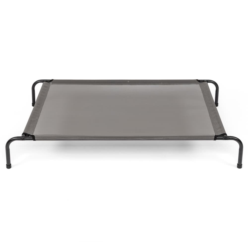 Hassch Outdoor Elevated Dog Cot, Breathable Raised Pet Bed with Metal Frame and Mesh Cover, 50x31 inch, Gray