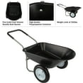 thumbnail image 3 of Pure Garden 2-Tire Wheelbarrow with 300lb Capacity and Padded Handle, Black, 3 of 8