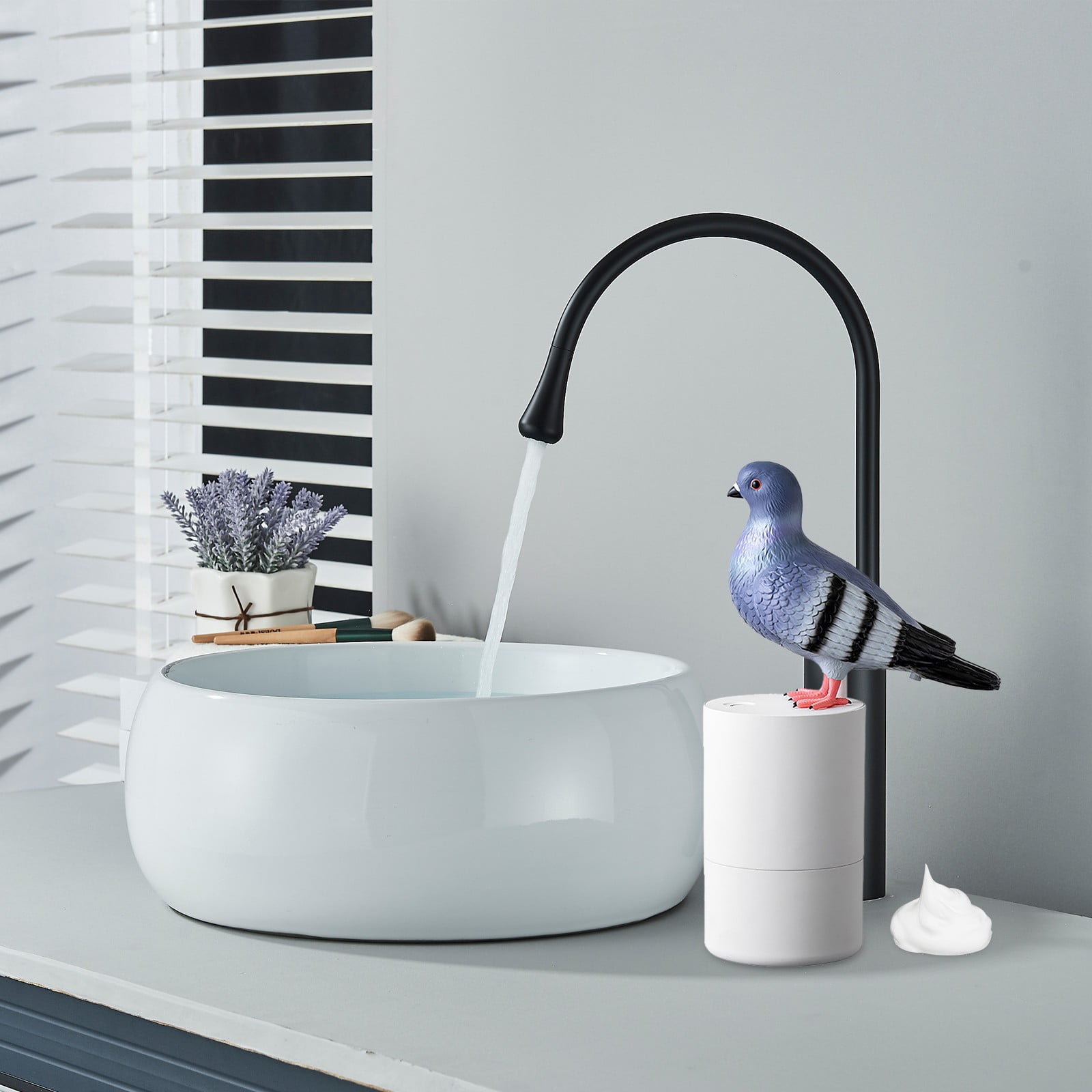 Bird Of Soap Dispenser Cylindrical Plastic Funny Induction Hand Washer Automatic Touchless Soap Dispenser For Kitchen Bathroom Home