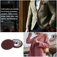 thumbnail image 5 of Unique Bargains 10pcs 40L Fabric Cloth Covered Button 25mm Round Metal Shank Sewing Buttons for Suits Dress Blouses, Caramel, 5 of 5