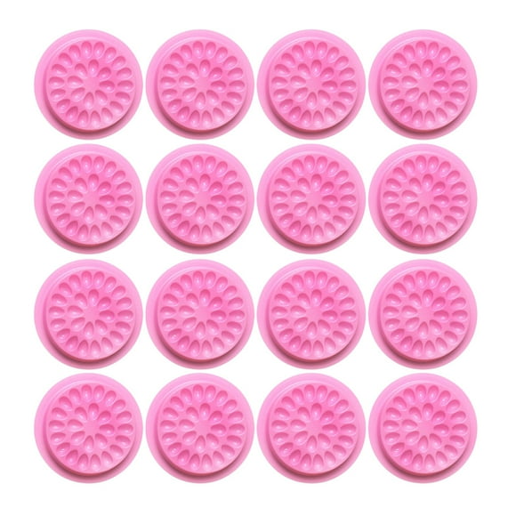 EeaseMX 20 bandejas para injerto de pestañas con forma de flor y base para extensión de pestañas (rosa)