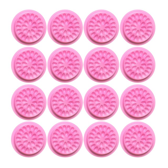 EeaseMX 20 bandejas para injerto de pestañas con forma de flor y base para extensión de pestañas (rosa)