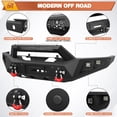 thumbnail image 2 of POFENZE F150 Front Bumper for 2009-2014 Ford F150 Pickup Bumper w/Winch Plate, LED Lights, D-rings and License Plate Bracket, 2 of 7