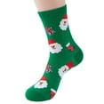 thumbnail image 3 of Tiqkatyck No Show Socks Clearance, Christmas Socks Santa Socks Womens Fuzzy Socks Winter Warm Cozy Fluffy Super Soft Slipper Socks Crew Socks for Women No Show Socks Womens Green One Size, 3 of 4