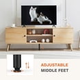 thumbnail image 3 of EDX Retro-Modern TV Stand, Mid-Century Media Console with Soft-Close Cabinets & Adjustable Shelves, Engineered Wood TV Cabinet for 50-65 Inch TVs, Natural, 3 of 8