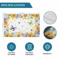 thumbnail image 6 of Spring Floral Placemats Set of 4, Hydrangea Sunflowers Butterflies Watercolor Placemats for Dining Table, Place Mats for Kitchen Tabletop, Waterproof Wipeable Dining Table Mats Set, 6 of 9