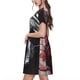 thumbnail image 2 of Disketp Cool Black And White Dragon para Vestido de Manga Corta para Mujeres, Vestidos de Verano para Mujeres, Casual y Holgado para la Playa, 2 of 6