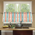 thumbnail image 4 of Yayeee Kitchen Curtains Tier Set of 2 Light Filtering 57"x36" Over Sink Window Panels, Simple Nautical Pattern, 4 of 7