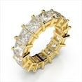 thumbnail image 2 of 3.20 Ct Stunning Princess Cut Natural Moissanite Diamond Bands for Women Solid 14K Yellow Gold, 2 of 6