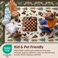 thumbnail image 4 of Design&I 4'x6' Ultra Soft Area Rug, Hunting Folk Print Antler Border Tracks Motif Woodland Antlers None Fluffy Washable Non Shedding for Bedroom Living Room Home Office, 4 of 7