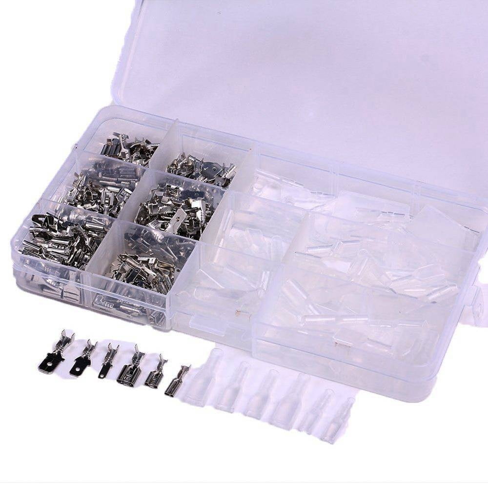 270 Assorted Insulated Electrical Wire Terminal Crimp Connector Spade Sleeve Set