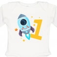 thumbnail image 4 of Inktastic Rocket Spaceship Happy First Birthday Boys or Girls Long Sleeve Baby Bodysuit, 4 of 5