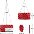 thumbnail image 3 of Bolsos para mujer Bolsos de noche Bolsos cruzados de diseñador con cadena Rojo, 3 of 5