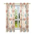 thumbnail image 2 of Colorful Sea Corals Sheer Curtains 2 Panels Set Grommet Drapes for Bedroom Living Room 42" W x 63" L, 2 of 7