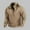Khaki, variant on Men's Henley Pullover Sweatshirts Quarter Zip Poly Fleece Jacket Mock Neck Comfortable Casual Pullovers