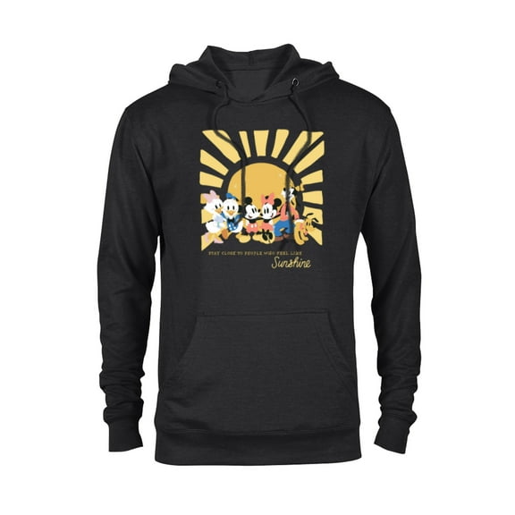 Disney Mickey and Friends People Who Feel Like Sunshine - Pullover Hoodie for Adults - Customized-Black
