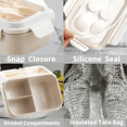 thumbnail image 3 of Bento Box,Lunch Box Set Container Leak-proof Eco-Friendly 1200 ML with Lunch Bag Cup Fork & Spoon, 3 of 7