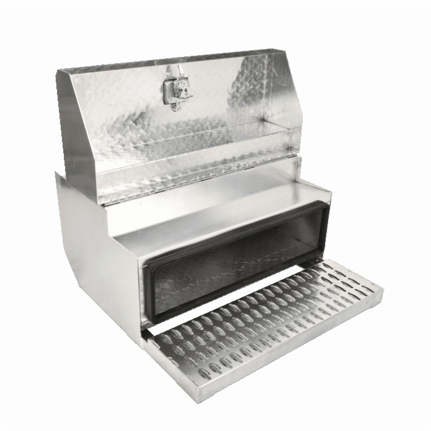 31'' x 30" x 15" Aluminum Diamond Plate Step Tool Box Battery Box