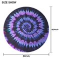 thumbnail image 6 of Blue Purple Tie Dye Pattern Round Tablecloth 60"x60",Wrinkle Wipeable Table Cloth for Kitchen Dining Room Picnic Patio Party, 6 of 6