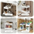 thumbnail image 4 of Storage Bud Under Sink Organizer and storage, 2-Pack Pull Out Bathroom Cabinet Organizer, Under Sink Storage for Kitchen Bathroom Cabinet, Under Cabinet Organizer, White, 4 of 9