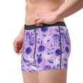 thumbnail image 3 of Rateoe Violet Mens Boxer Briefs Poly Spandex Performance Boxer Briefs Underwear Hem Boxer Briefs - Large, 3 of 8