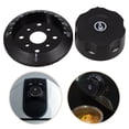 thumbnail image 2 of 2Pcs Round Black Plastic Temperature Control Knob Cover for Homeowners Kitchen Appliances, 2 of 9
