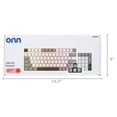 thumbnail image 3 of onn Wired RGB Backlit Keyboard, Arctic White, USB Connection, 3 of 4