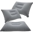 thumbnail image 1 of FrostHike 3 Pcs Grey Ultralight Inflatable Pillow Small Squared Flocked Fabric Air Pillow for Hiking,Camping,Traveling,Napping,Desk Rest,Neck &Lumbar Support, 1 of 5
