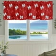thumbnail image 3 of Red White Bow Farmhouse Short Window Curtain Valances, Modern Art Watercolor Bowknot Rod Pocket Kitchen Valances for Living Room Bedroom Bathroom Cafe 54" x 18", 3 of 8