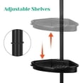 thumbnail image 4 of Shower Caddy Corner, 4 Adjustable Shelves with Tension Pole, up to 123 Inch, Black, 4 of 6