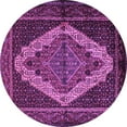 thumbnail image 1 of Ahgly Company Indoor Round Persian Purple Traditional Area Rugs, 3' Round, 1 of 4