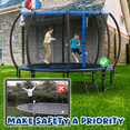 thumbnail image 2 of Trampoline Net Replacement 14 FT Trampoline Net Replacement 14FT Trampoline Net Enclosure Safety Net for 6 Poles Round Frame Top Ring Enclosure System (Net Only), 2 of 7