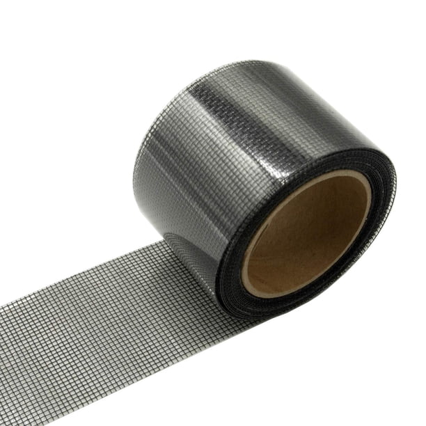Kit de reparación de pantalla de 2 x 78,7 pulgadas, cinta de reparación de pantalla de puerta y ventana, malla de cobertura de fibra de vidrio, adhesivo fuerte de 3 capas y agujeros de repar