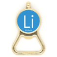 thumbnail image 1 of Chestry Elements Period Table Alkali Metal Lithium Li Beer Bottle Cap Opener Stainless Steel Key Chain, 1 of 3