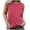 Hot Pink, variant on Tanghaowl Womens T Shirts, Women Vest Sleeveless Tanks Solid Color O Neck Casual Tops Slim Fit Blouse Shirts Blue1 XL