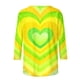 thumbnail image 5 of Xuyuer Valentine's Day 3/4 Sleeve Tee - Ladies' 3/4 Sleeve Printed T-Shirt for Romantic Date Nights, Love-Themed Photo Shoots, Unique Heart Pattern Statement Wear & Couples' Matching Style, 5 of 6