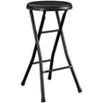 thumbnail image 5 of 24" Vinyl Padded Folding Stool, Multipurpose, Great for Small Spaces, Double Braced, Black, 4-Pack, 5 of 8