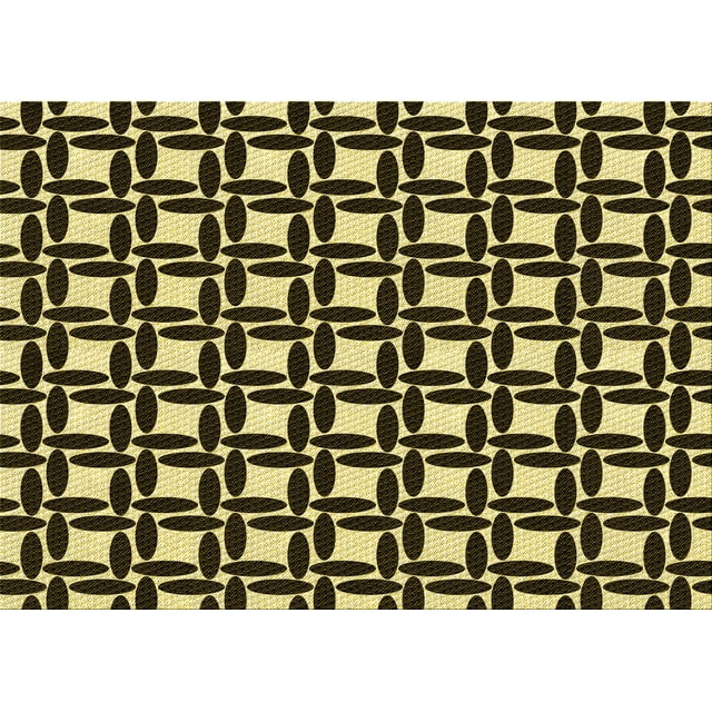 Ahgly Company Machine Washable Indoor Rectangle Transitional Metallic Gold Area Rugs, 7' x 9'