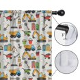 thumbnail image 4 of Blackout Kids Curtains,Cartoon Construction Vehicles Shovels Light Gray Pattern Childrens Insulated Curtains Set Of 2,Bedroom Essentials,Toddler Room Decor 52"x63", 4 of 5